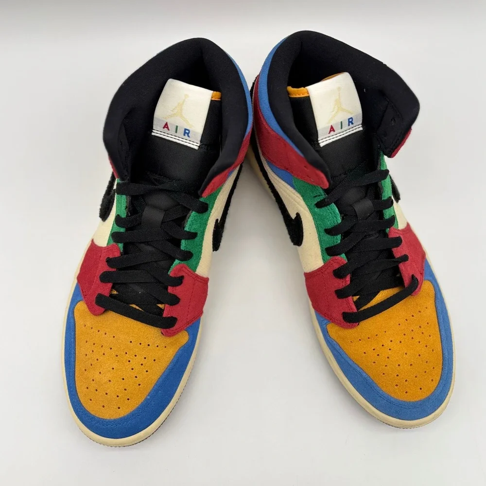 Air Jordan 1 Mid SE Fearless Blue the Great Multi-Color CU2805-100 Mens 10